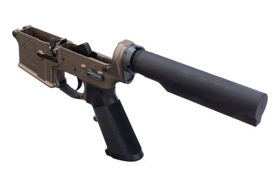 Aero Precision kodiak brown complete AR-15 lower receiver without stock featurse ambi safety